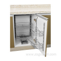 Hot selling Swiveling Shelf 4 basketset Kitchen storage cabinet accessories basket soft closing pull out magic corner